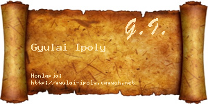 Gyulai Ipoly névjegykártya